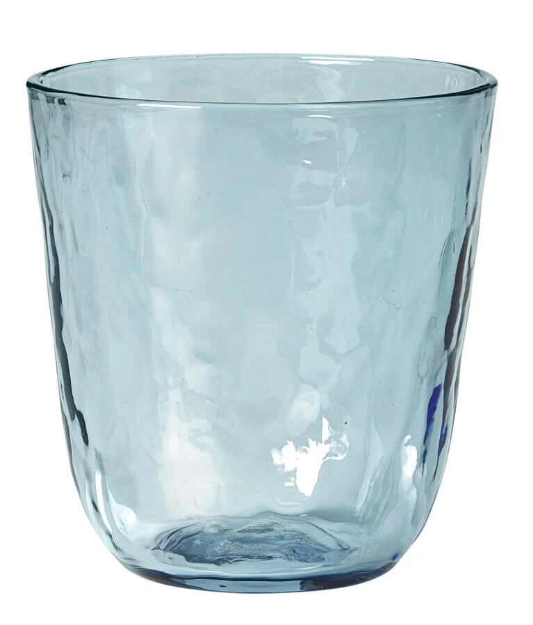 Broste Copenhagen Hammered Tumbler 335 Ml ø 9,2 Cm H 9,5 Cm Glas Blauw 3 Broste Copenhagen Hammered Tumbler 335 Ml ø 9,2 Cm H 9,5 Cm Glas Blauw