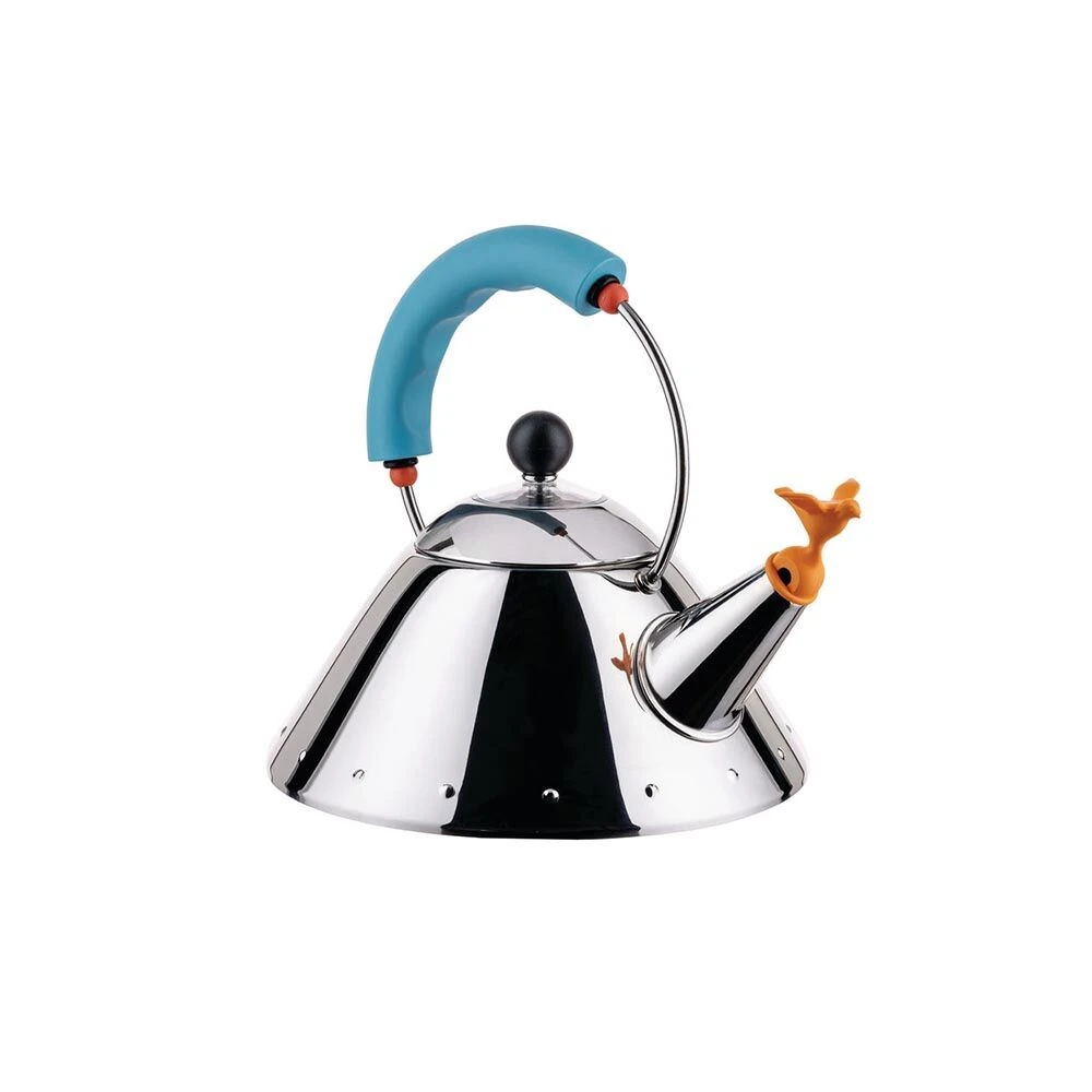 Alessi Michael Graves Fluitketel 1 Liter Rvs Lichtblauw 4 Alessi Michael Graves Fluitketel 1 Liter Rvs Lichtblauw - Afbeelding 2