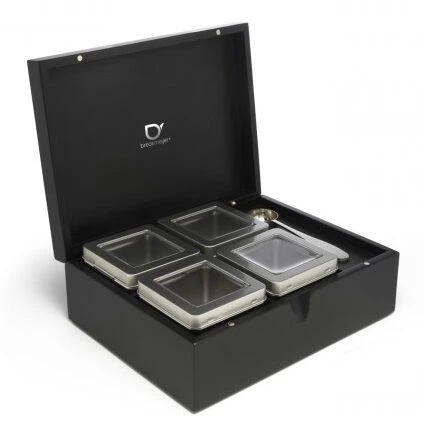 Bredemeijer Theedoos Met 4 Blikjes En Theemaatlepel Bamboe Zwart 4 Bredemeijer Theedoos Met 4 Blikjes En Theemaatlepel Bamboe Zwart - Afbeelding 2