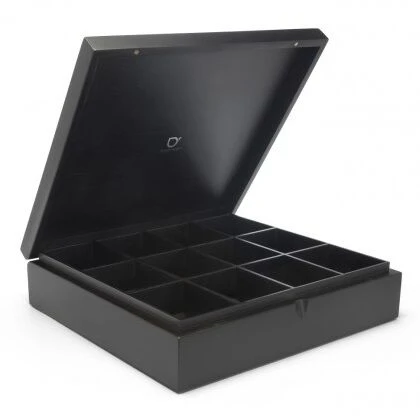 Bredemeijer Theedoos 12 Vakken Bamboe Zwart 4 Bredemeijer Theedoos 12 Vakken Bamboe Zwart - Afbeelding 2