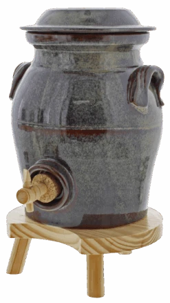 Oldenhof 1821 Azijnvat 3,5 Liter Aardewerk Mosgroen