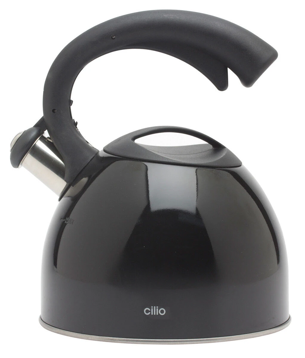 Cilio Fluitketel 2,5 Liter Rvs Zwart 3 Cilio Fluitketel 2,5 Liter Rvs Zwart