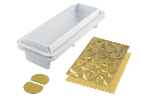 Silikomart 3Design Diamant Bûche Bakvorm Wit 3 Silikomart 3Design Diamant Bûche Bakvorm Wit