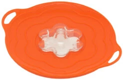 Silikomart Vapo Twist S Deksel Met Toevoergat ø 22 Cm Silicone Oranje