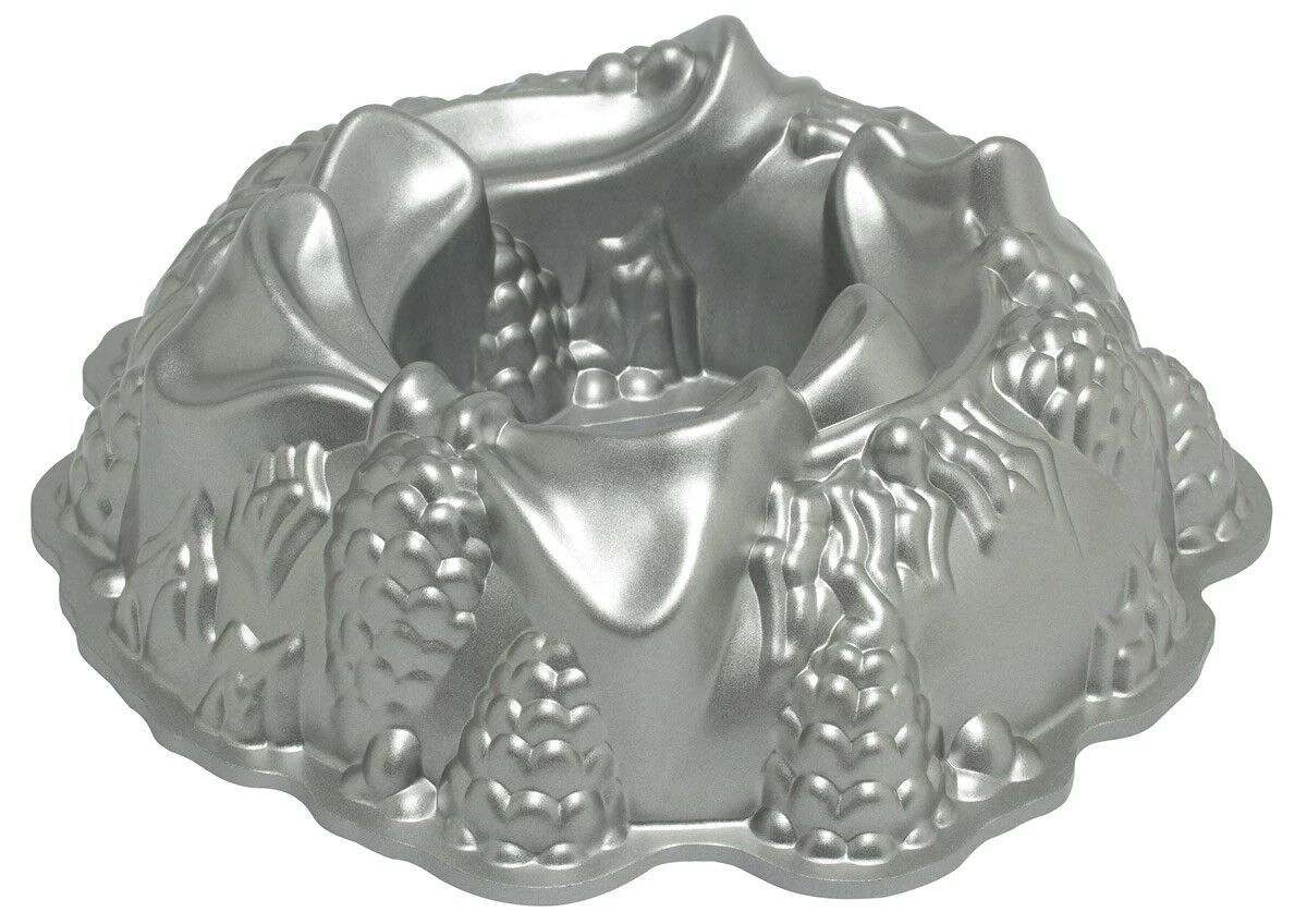 Nordic Ware Holiday Wreath Tulbandvorm Kerstkrans 28,5 Cm Aluminium Grijs 3 Nordic Ware Holiday Wreath Tulbandvorm Kerstkrans 28,5 Cm Aluminium Grijs