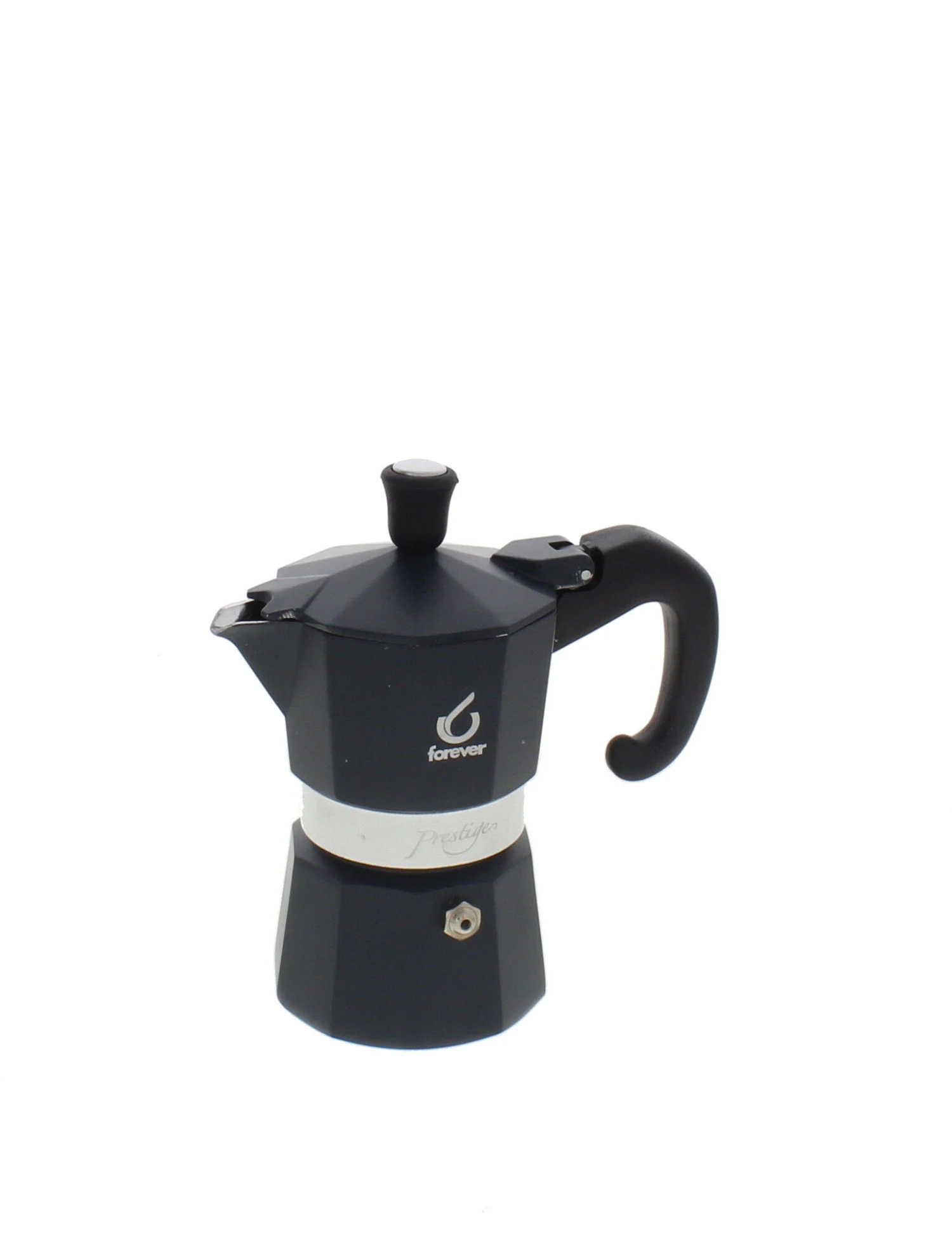 Forever Prestige Noblesse Mokapot 1-kops Aluminium Zwart 3 Forever Prestige Noblesse Mokapot 1-kops Aluminium Zwart