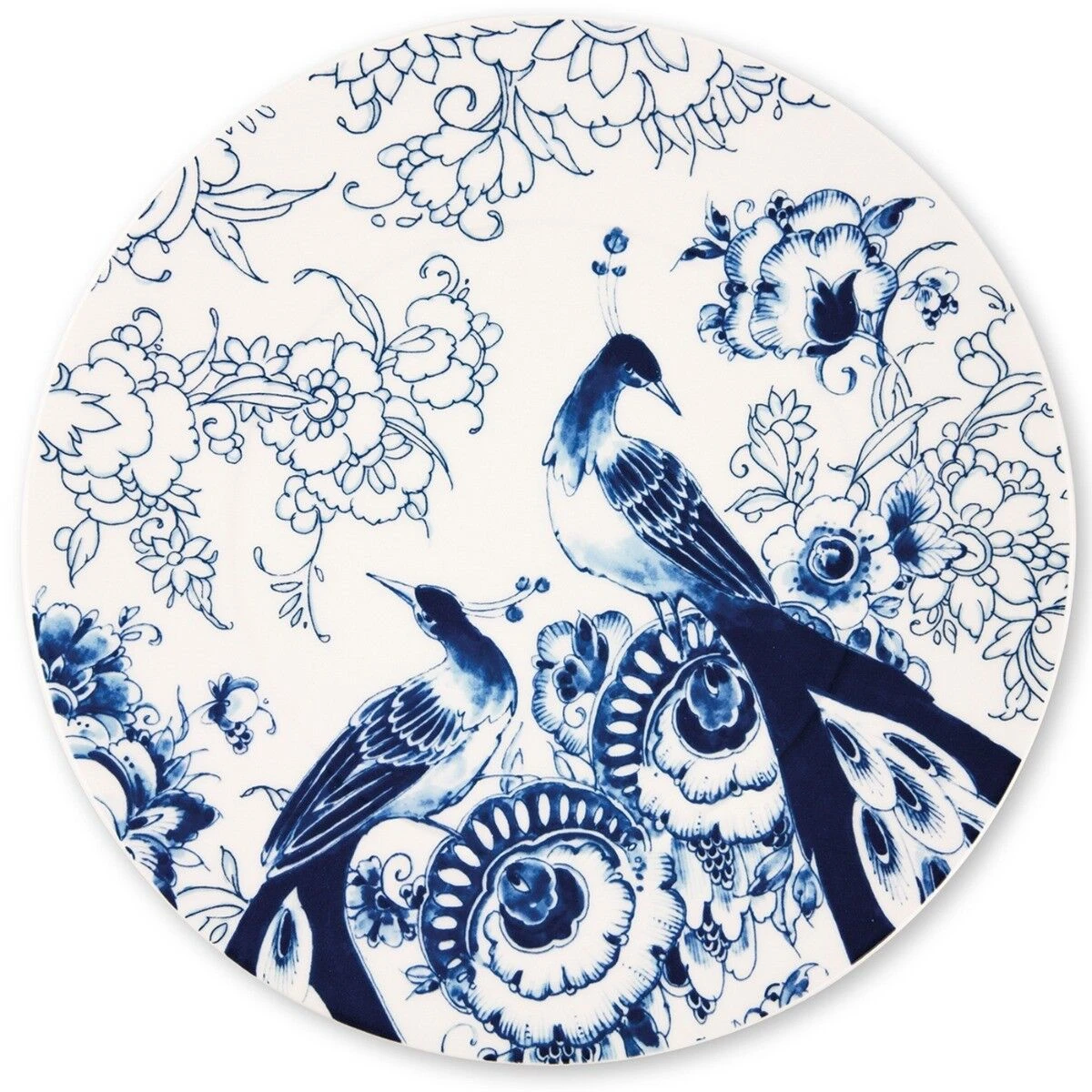 Royal Delft Peacock Symphonie Onderbord ø 30,5 Cm Aardewerk 3 Royal Delft Peacock Symphonie Onderbord ø 30,5 Cm Aardewerk