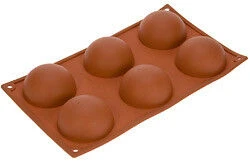 Silikomart Bakvorm 6 Halve Bollen ø 6 Cm Silicone Bruin 3 Silikomart Bakvorm 6 Halve Bollen ø 6 Cm Silicone Bruin