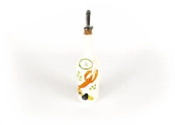 Oldenhof Olijfoliefles Met Zeevruchten 500 Ml Aardewerk Wit