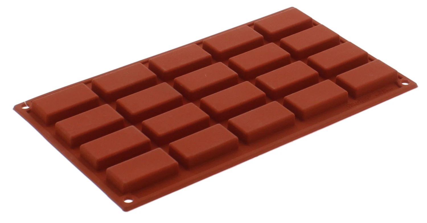 Silikomart Bakvorm 20 Rechthoeken Silicone Terracota 3 Silikomart Bakvorm 20 Rechthoeken Silicone Terracota