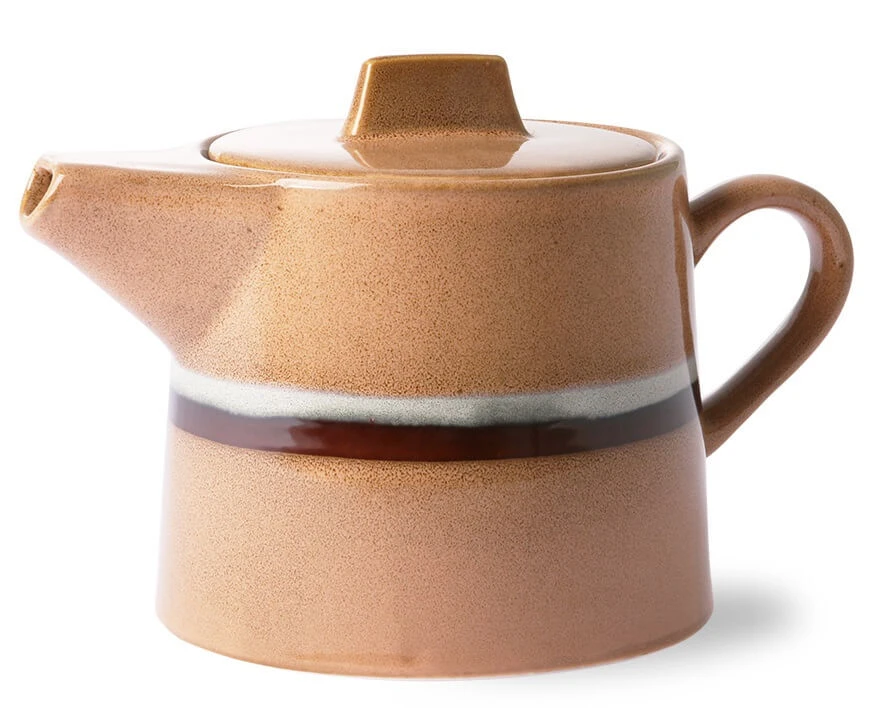HK Living 70's ACE6881 Stream Theepot 1,2 Liter Aardewerk Oranje-bruin 3 HK Living 70's ACE6881 Stream Theepot 1,2 Liter Aardewerk Oranje-bruin