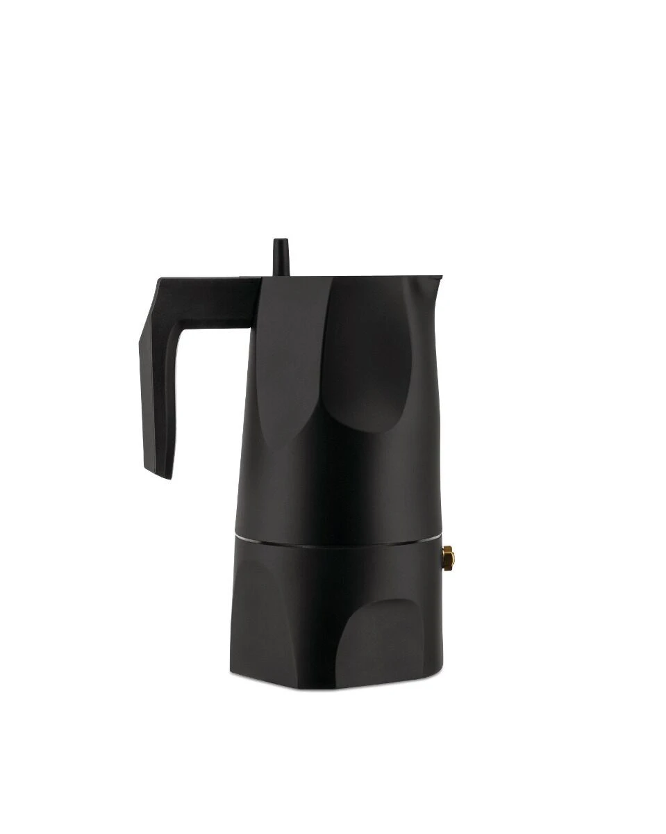Alessi Ossidiana Mokapot 3-kops Aluminium Zwart 3 Alessi Ossidiana Mokapot 3-kops Aluminium Zwart