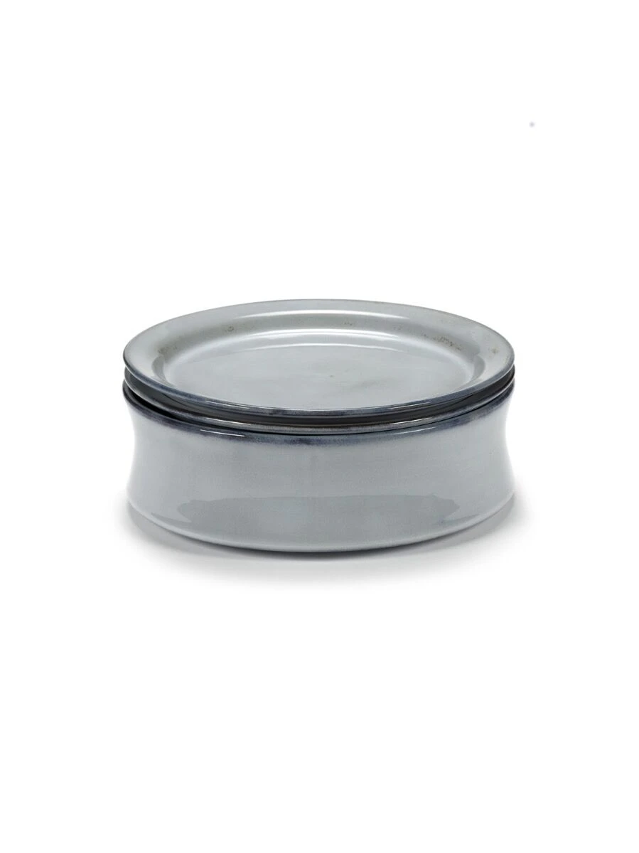 Serax Pure Schaal Met Borden ø 24 Cm Keramiek Blue Glazed 3-delig 3 Serax Pure Schaal Met Borden ø 24 Cm Keramiek Blue Glazed 3-delig