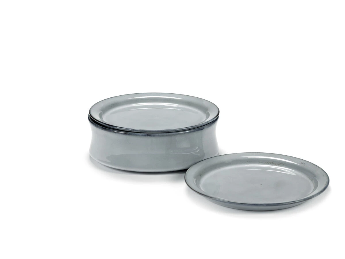 Serax Pure Schaal Met Borden ø 24 Cm Keramiek Blue Glazed 3-delig 4 Serax Pure Schaal Met Borden ø 24 Cm Keramiek Blue Glazed 3-delig - Afbeelding 2