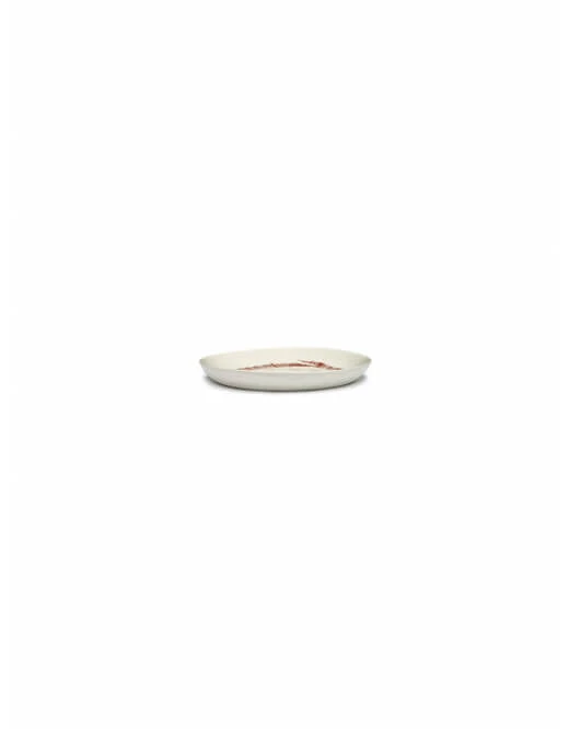 Serax Feast By Ottolenghi Bord XS ø 16 Cm H 2 Cm Aardewerk White + Swirl-Stripes Red 4 Serax Feast By Ottolenghi Bord XS ø 16 Cm H 2 Cm Aardewerk White + Swirl-Stripes Red - Afbeelding 2