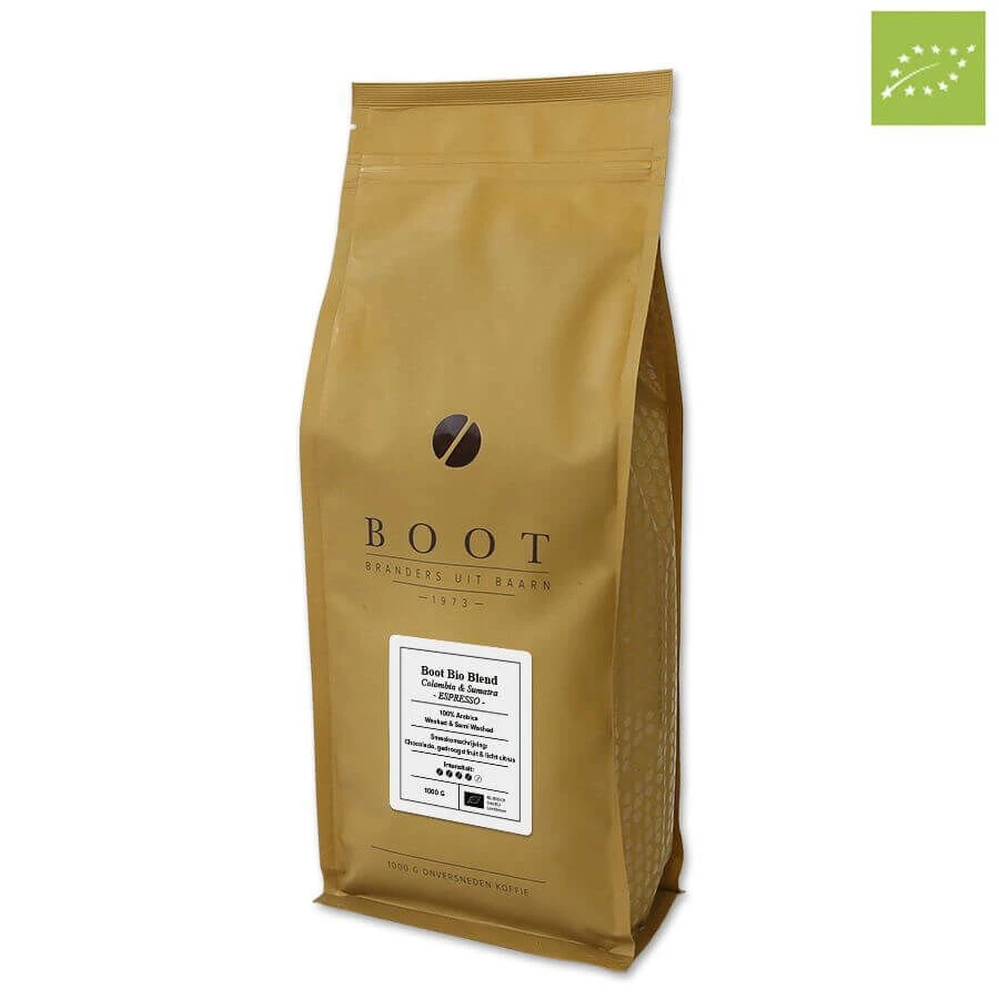 Boot Koffie Bio Blend Espresso Koffiebonen 1 Kg 3 Boot Koffie Bio Blend Espresso Koffiebonen 1 Kg