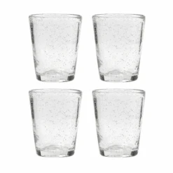 Broste Copenhagen Bubble Tumbler 200 Ml Glas 4-delig Transparant