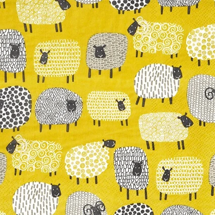 Ulster Weavers Dotty Sheep Theemuts Katoen Geel 4 Ulster Weavers Dotty Sheep Theemuts Katoen Geel - Afbeelding 2