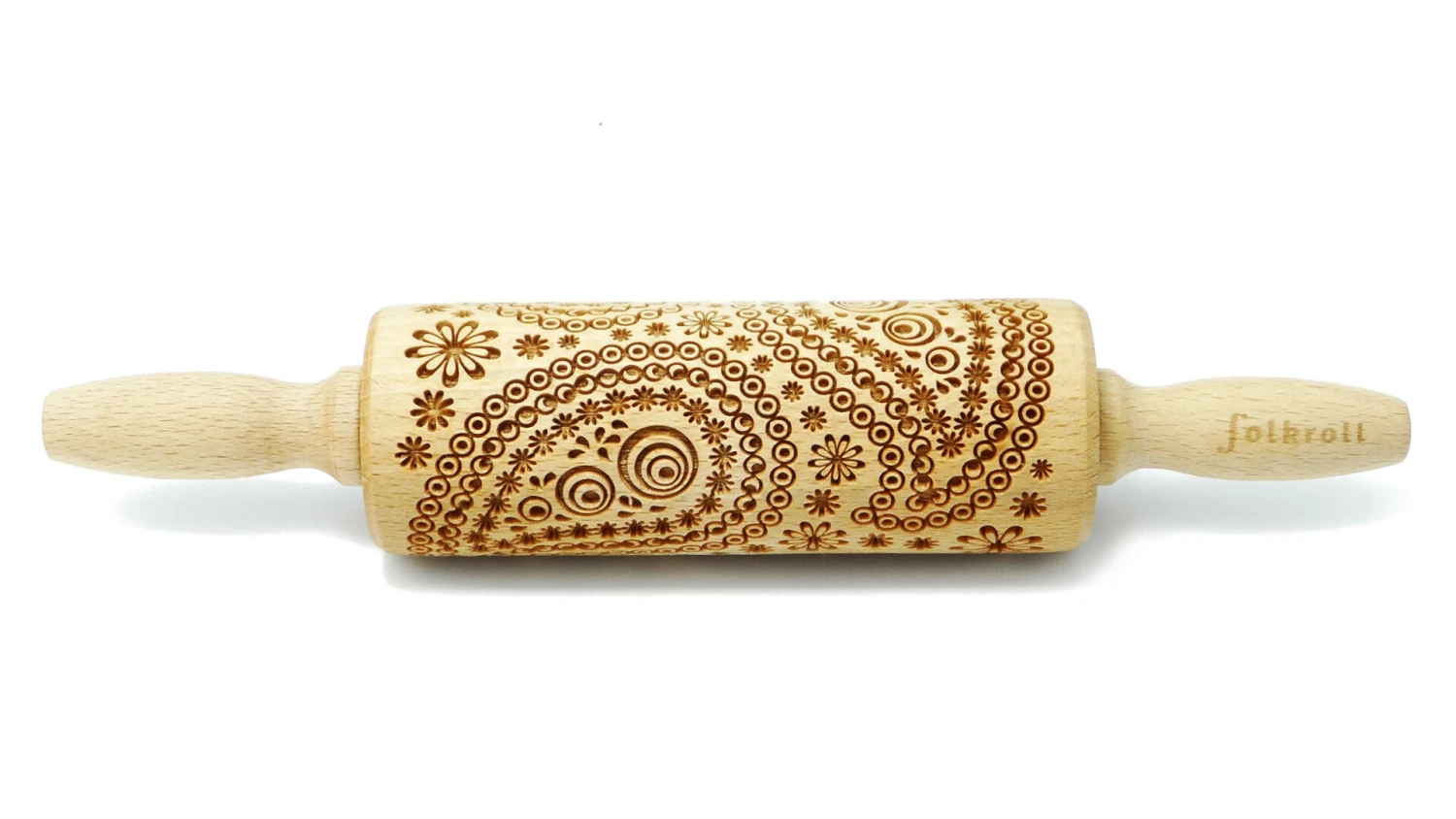 Folkroll Paisley Junior Deegroller 23 Cm Beukenhout 3 Folkroll Paisley Junior Deegroller 23 Cm Beukenhout