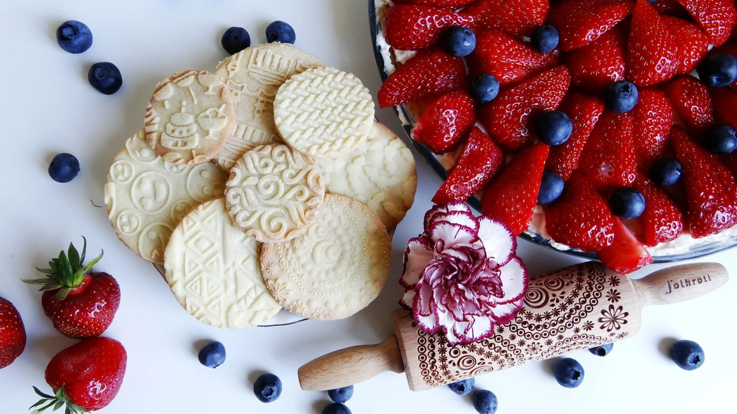 Folkroll Paisley Junior Deegroller 23 Cm Beukenhout 4 Folkroll Paisley Junior Deegroller 23 Cm Beukenhout - Afbeelding 2