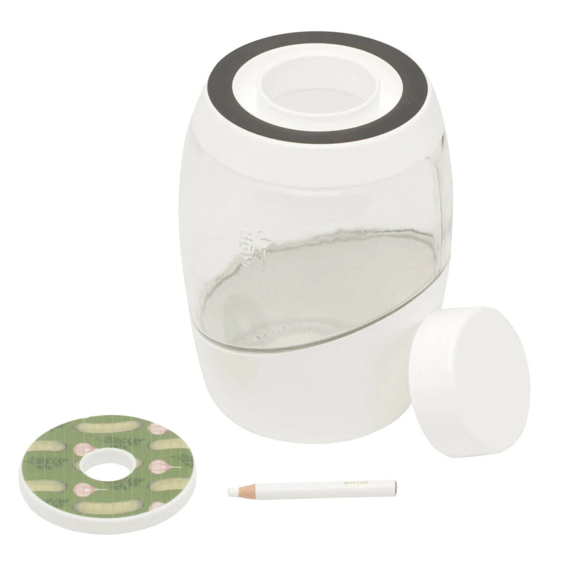 Mortier Pilon Fermentatiepot 2 Liter Glas Wit 3 Mortier Pilon Fermentatiepot 2 Liter Glas Wit