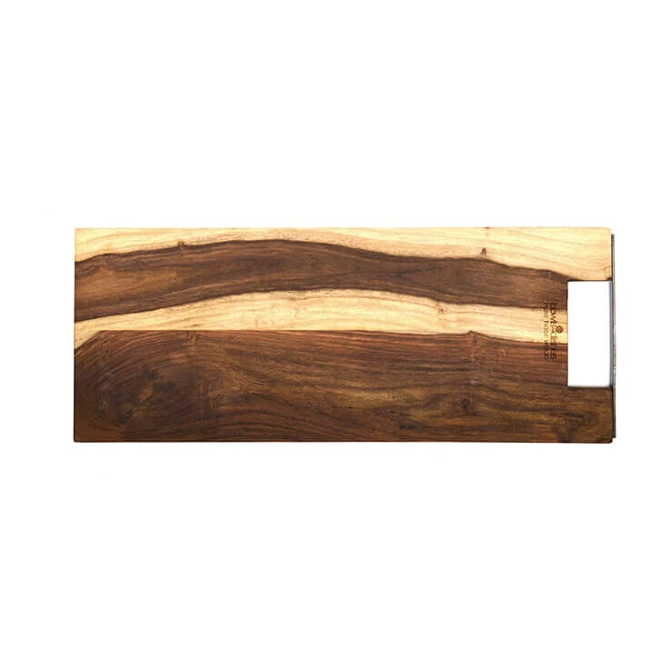 Bowls And Dishes Rose Wood Rechte Serveerplank Met Metalen Handvat 49 Cm 3 Bowls And Dishes Rose Wood Rechte Serveerplank Met Metalen Handvat 49 Cm