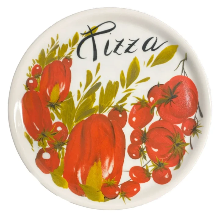 Oldenhof Pizzabord Met Tomaten Ø 33 Cm Aardewerk Wit 3 Oldenhof Pizzabord Met Tomaten Ø 33 Cm Aardewerk Wit