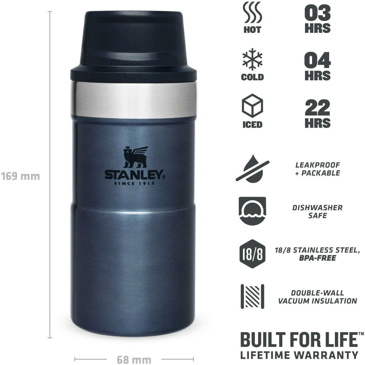 Stanley The Trigger-Action Travel Mug 250 Ml Nightfall 5 Stanley The Trigger-Action Travel Mug 250 Ml Nightfall - Afbeelding 3